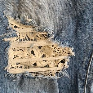 INC Boyfriend jeans with lace size 8